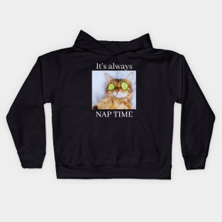 Most Likely to Take a Nap, It's Always Nap Time Funny cat Kids Hoodie
